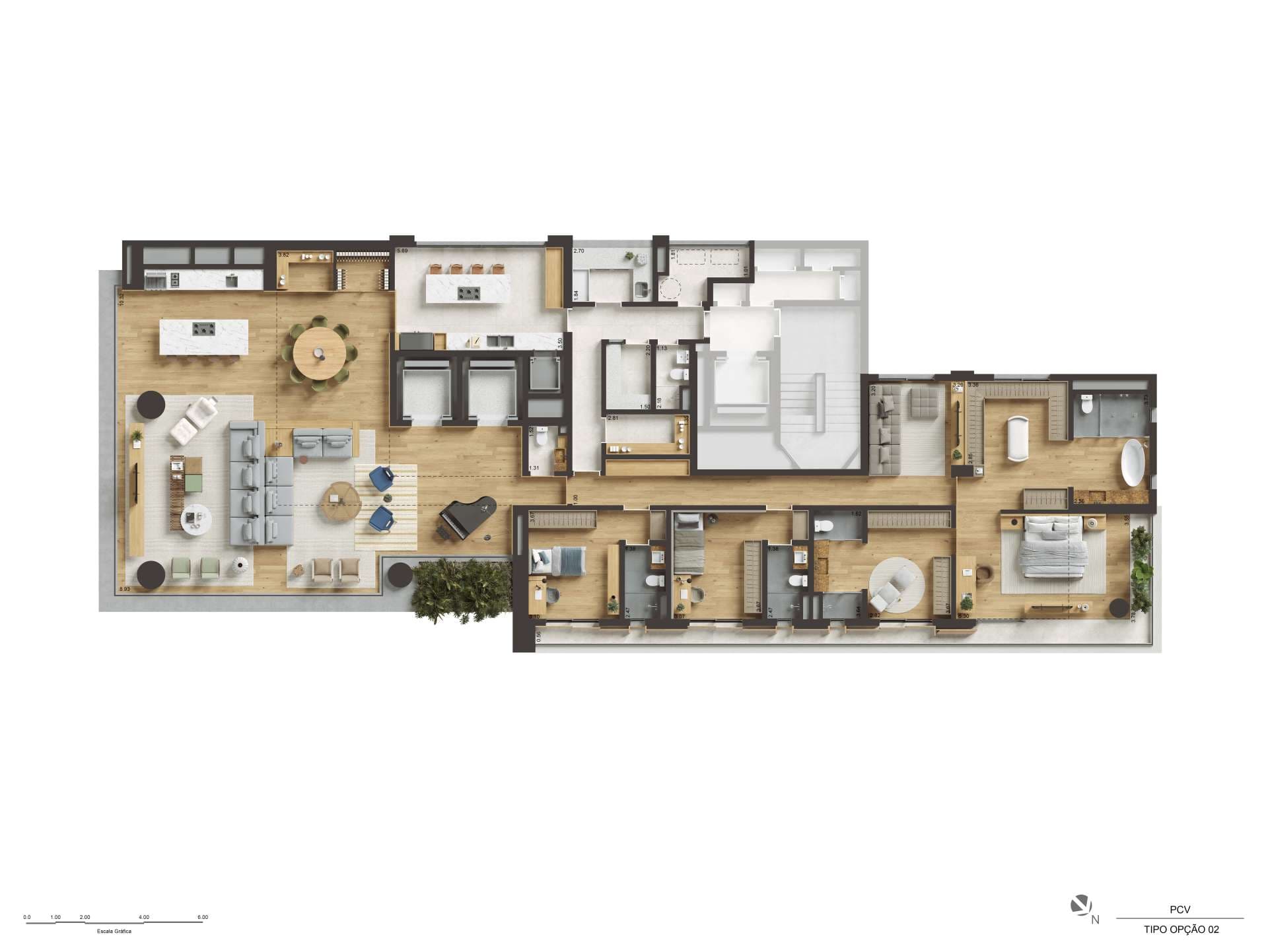 Apartamento Opção 2 | 362 m²